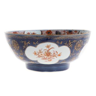 Chinese Export Imari Punch Bowl