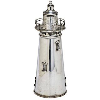 MERIDEN Massive lighthouse cocktail shaker