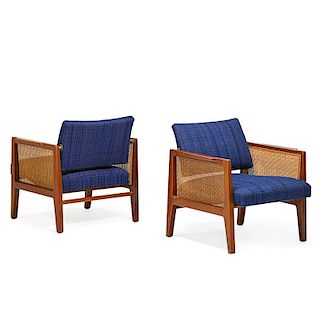 WORMLEY; DUNBAR Pair of lounge chairs