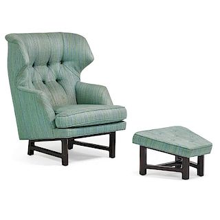 EDWARD WORMLEY; DUNBAR Lounge chair and ottoman