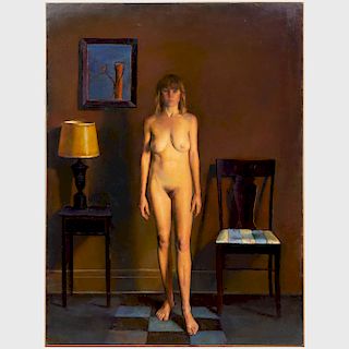 Stephen Brown (b. 1947): Female Standing Nude