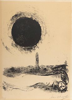 Marc Chagall
(Russian/French, 1887-1985)
Black Sun Over Paris, 1952