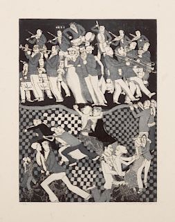 Warrington Colescott
(American, b. 1921)
Big Band, 1972
