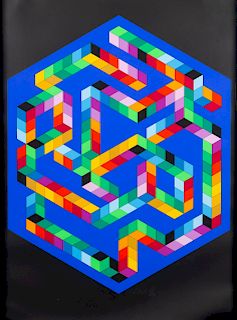 Victor Vasarely 
(French/Hungarian, 1906-1997)
Babel-3
