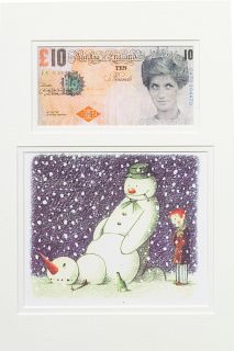 Banksy
(British, b. 1974)
Di-Faced Tenner and Rude Snowman, 2005