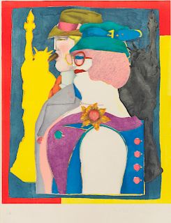 Richard Lindner
(American/German, 1901-1978)
Out of Towners, 1969