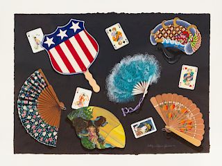Betsy Schein Goldman
(American, 1932-2005)
Fans and Playing Cards of Many Lands, 1989