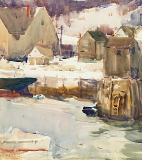 Harry Vincent
(American, 1864-1931)
Untitled Harbor Scene