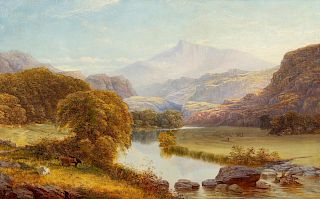 William Harold Cubley 
(British 1816-1896)
Moel Siabod, Wales 