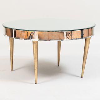 Mirror and Gilt-Metal-Mounted Circular Low Table