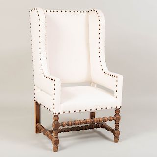 Flemish Baroque Style Wing Armchair