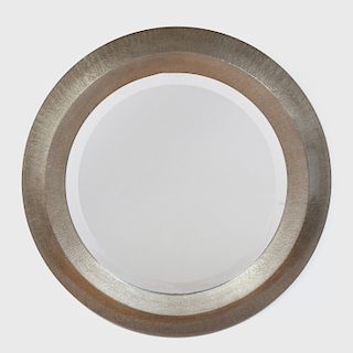 Karl Springer Style Circular Lacquer Mirror