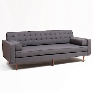 Contemporary Grey Upholstered Sofa