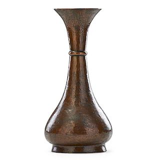 STICKLEY BROTHERS Hammered copper vase