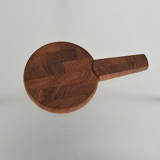 Midcentury Circular Cheese Board with Cutting Board Dansk, 1960s