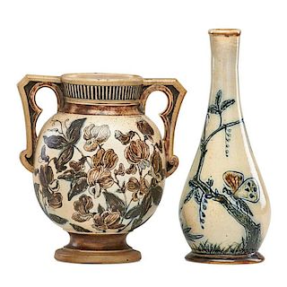 MARTIN BROTHERS Two small vases