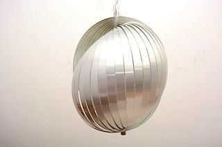 Mid Century Modern French Hanging Pendant Light by Mathieu 1960s