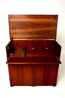 Mid Century Modern Walnut Desk Cabinet