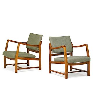 WORMLEY; DUNBAR Pair of armchairs