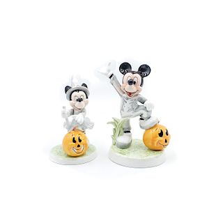 2 WALT DISNEY MICKEY MOUSE AND MINNIE MOUSE FIGURINES