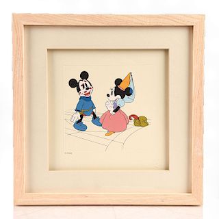 DISNEY ENGRAVED ETCH SERIGRAPH, MICKEY & MINNIE MOUSE