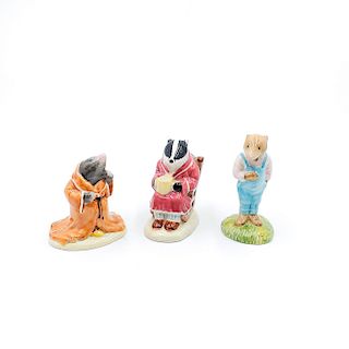 3 ROYAL ALBERT THE WIND IN THE WILLOWS FIGURINES