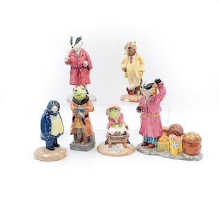 6 THE WIND IN THE WILLOWS BONE CHINA FIGURINES