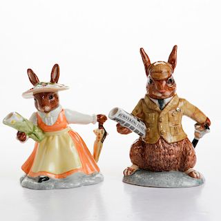 2 ROYAL DOULTON BUNNYKINS COUNTRY OF THE MANOR TEAPOTS