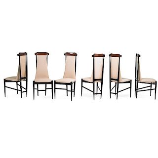 ITALIAN Set of six dining chairs