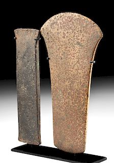 Inca Bronze Axe Head and Chisel