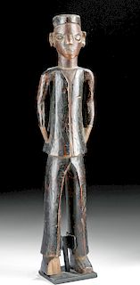 Early 20th C. African Azande Wood Male Figure