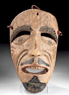 Early 20th C. Mexican Guerrero Wood Dance Mask
