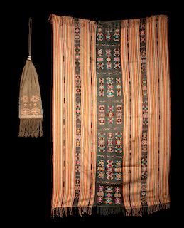 Two Early 20th C. Indonesian Timor Polychrome Textiles