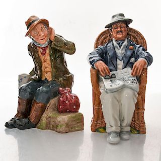 ROYAL DOULTON FIGURINES, OWD WILLUM, TAKING THINGS EASY
