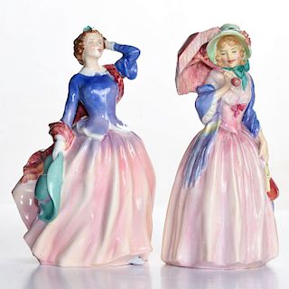 2 ROYAL DOULTON FIGURINES; BLITHE MORNING, MISS DEMURE