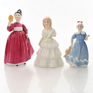 3 ROYAL DOULTON FIGURINES, VANITY, JULIE, POSY FOR YOU