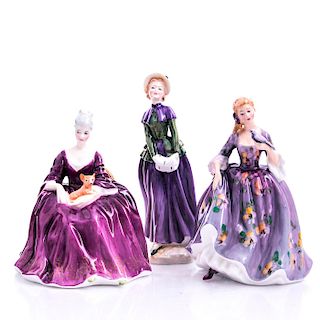 3 ROYAL DOULTON LADY FIGURINES