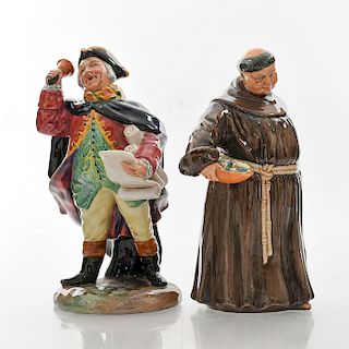 ROYAL DOULTON FIGURINES TOWN CRIER, JOVIAL MONK