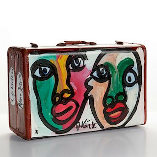 PETER KEIL PAINTED SUITCASE, THE ROLLING STONES
