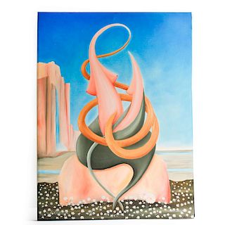 CONTEMPORARY SURREALIST ACRYLIC ON CANVAS PAINTING