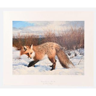 NANCY GLAZIER LIMITED EDITION ANIMAL FOX ART PRINT