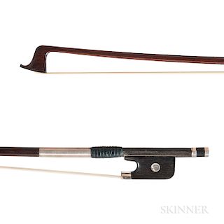 French Silver-mounted Viola Bow, Claude Thomassin