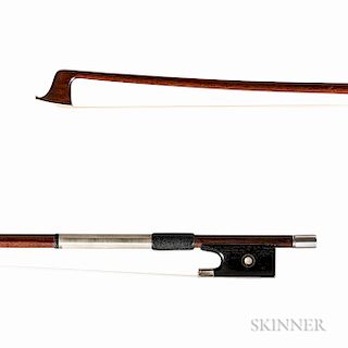 Silver-mounted Violin Bow, Attributed to Sidney Yeoman