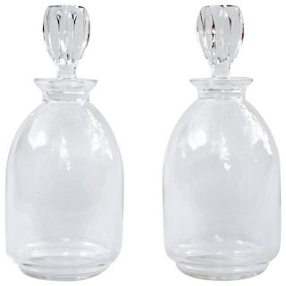 Pair of Lalique Crystal Decanters, 1970