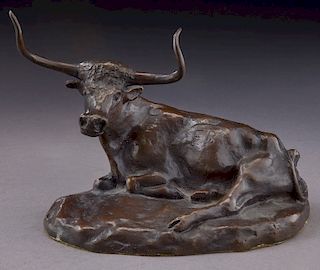 Charles Marion Russel "The Texas Steer" bronze.