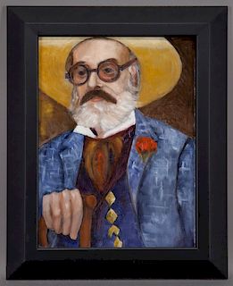 "Untitled (Portrait of Derrill Osborn)" oil