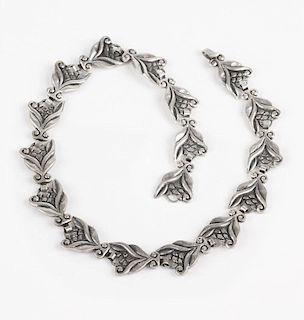 A silver sectional necklace, Margot de Taxco