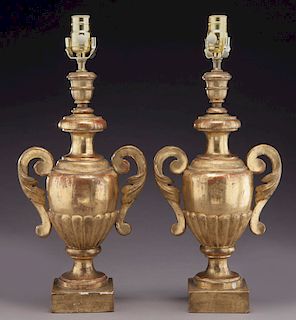 Pr. 19th C. Portuguese gilt candelabra