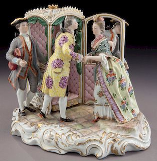 French porcelain figural group,