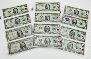(12) U.S. Treasury notes including (10) 2$